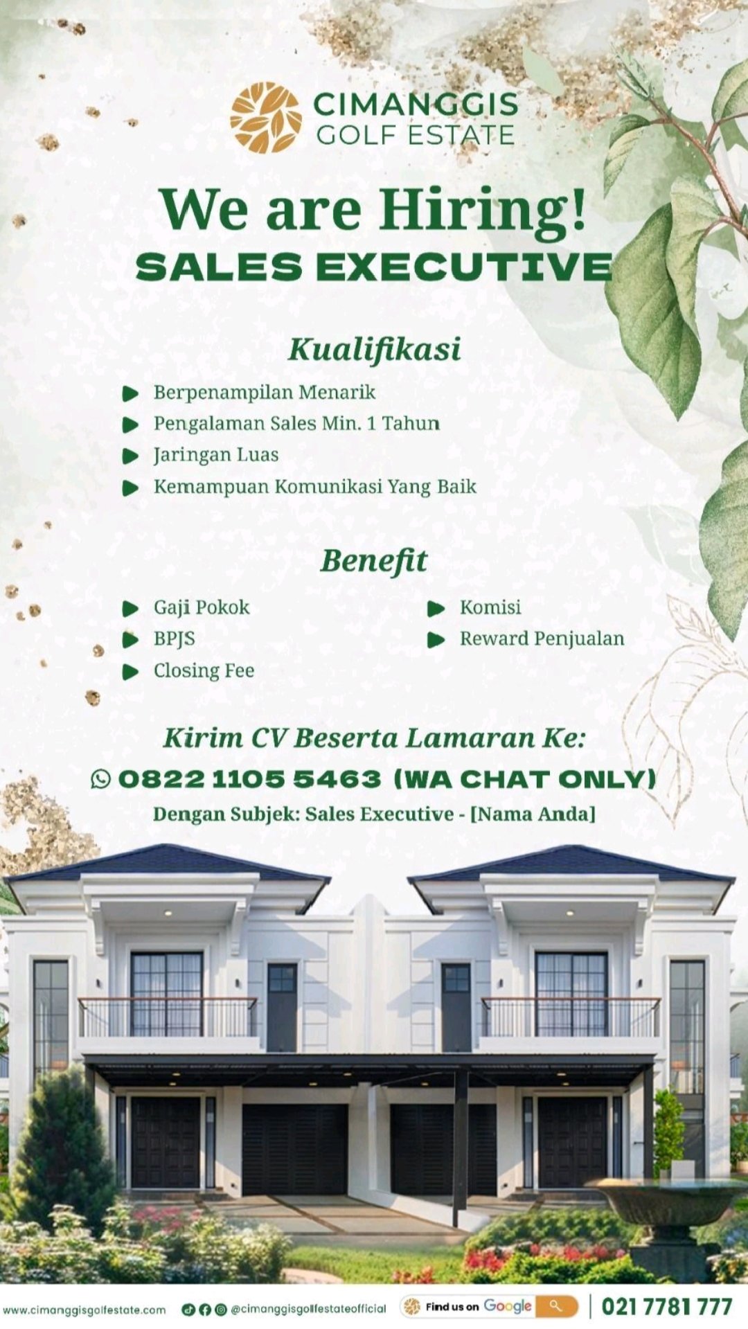 Sales Executive – Cimanggis Golf Estate