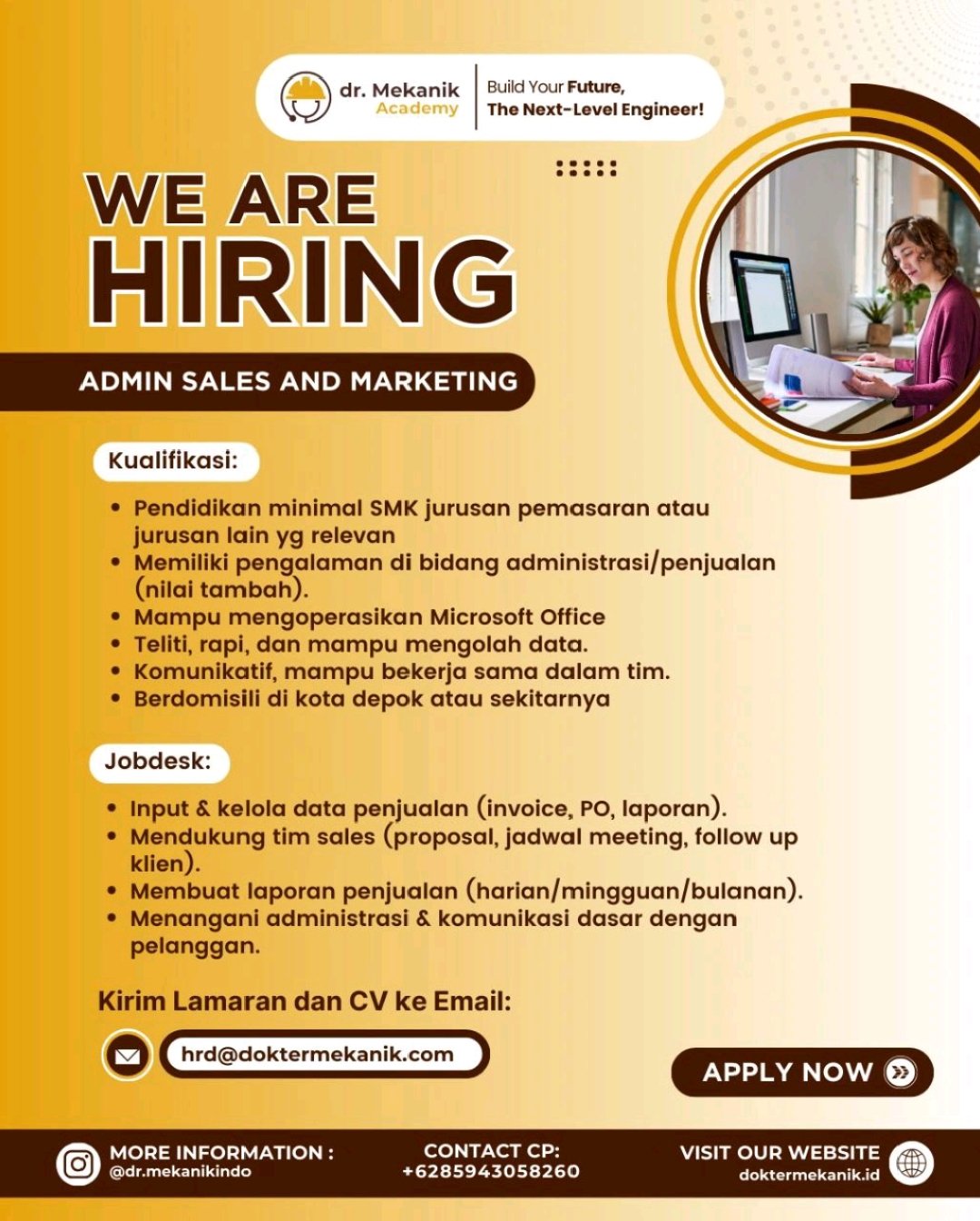 Dr. Mekanik Academy – Admin Sales and Marketing